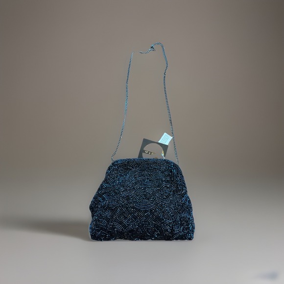 New Release - RARE -From India to You Elegant Black Beaded‎ Handbag
